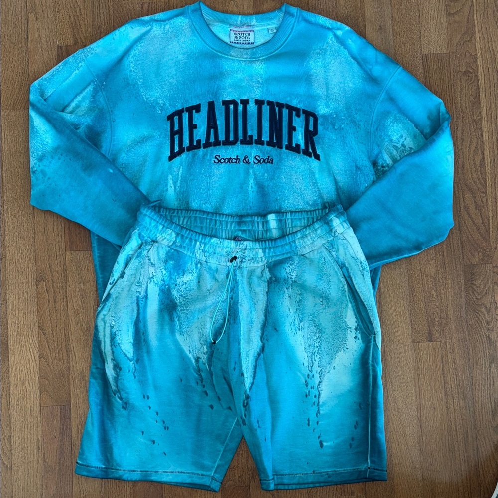 Scotch & Soda Headliner Sweatshirt with Sweat Shorts